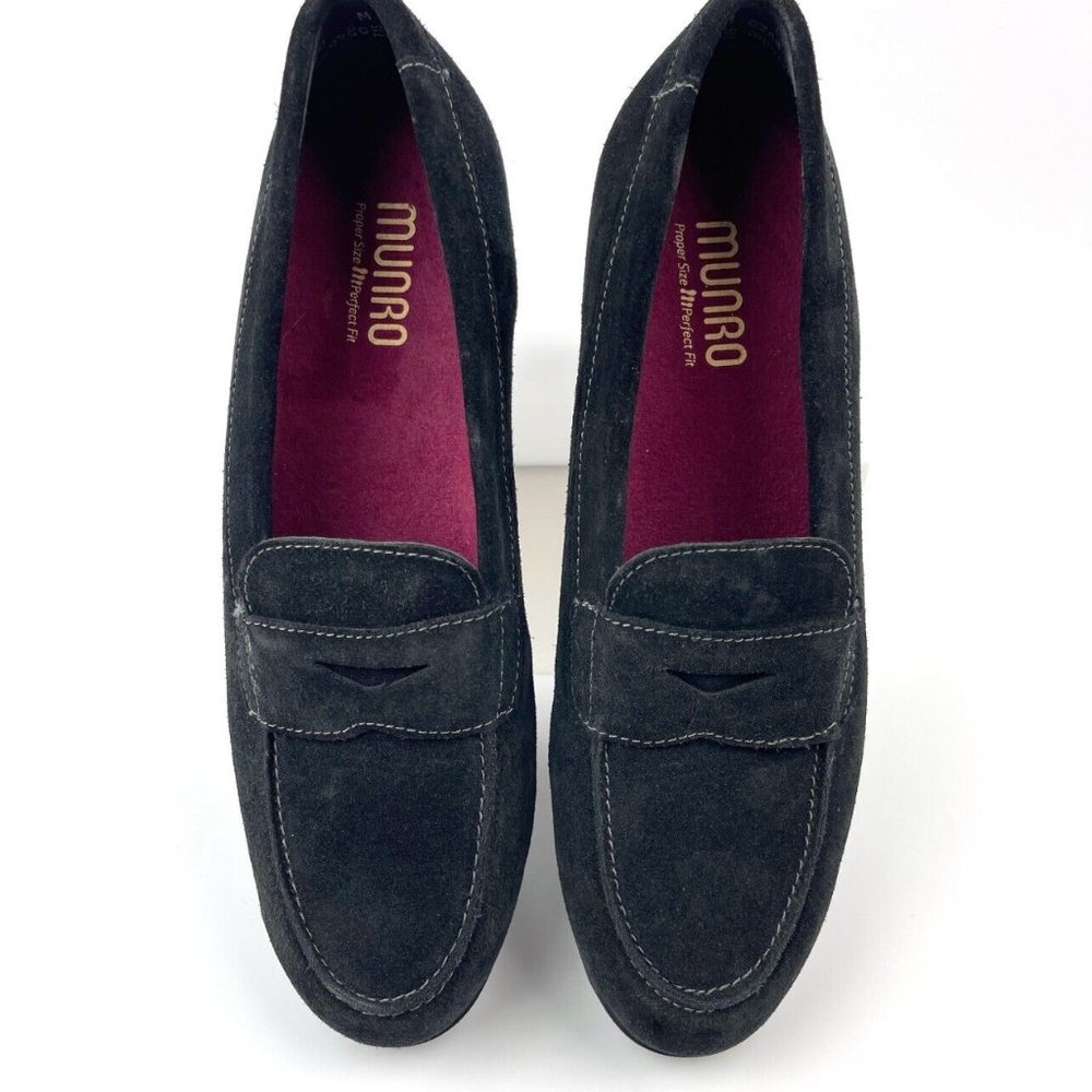 American MUNRO Women's Suede Casual Walk Wedge Shoe - Sz 10M XL Extr Alight